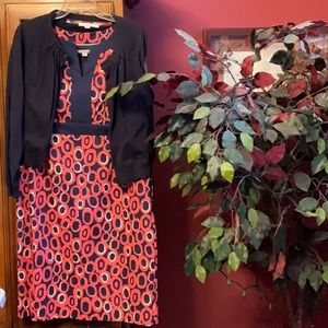 Boden sleeveless dress and cardigan